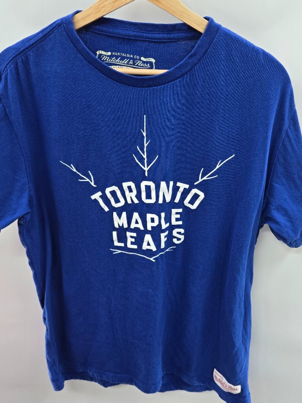 Mitchell & Ness Toronto Maple Leafs Blue Short Sleeved T-Shirt Large